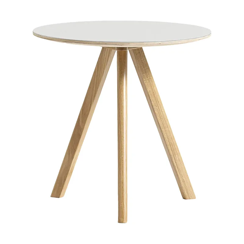 CPH20 2.0 Couchtisch Ø50 cm Off white linoleum-lacq. oak von HAY – Produktfoto