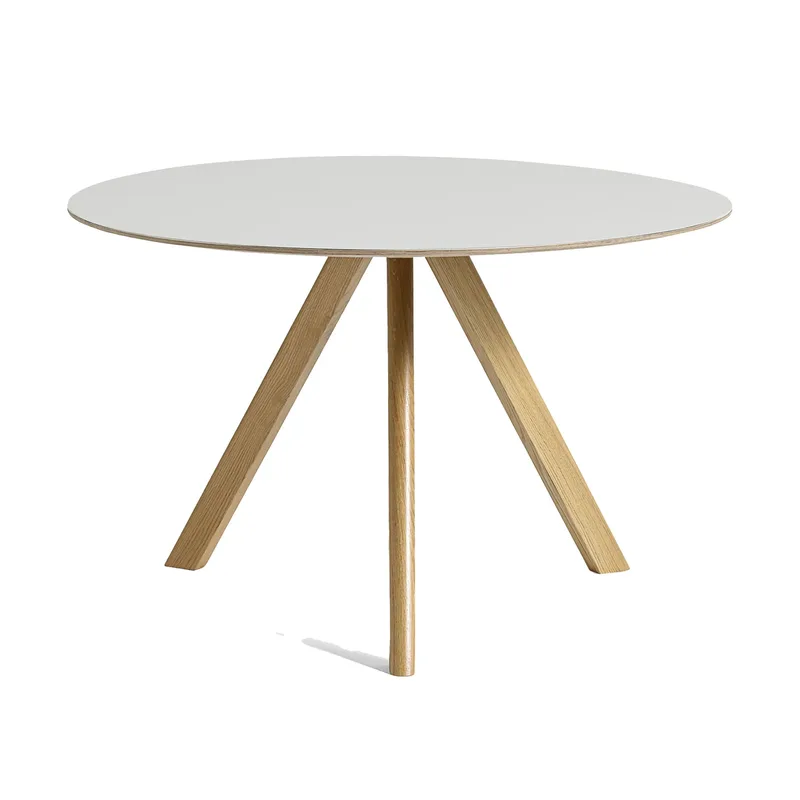 CPH20 2.0 Esstisch Ø120 cm Off white linoleum-lacq. oak by HAY – product photo