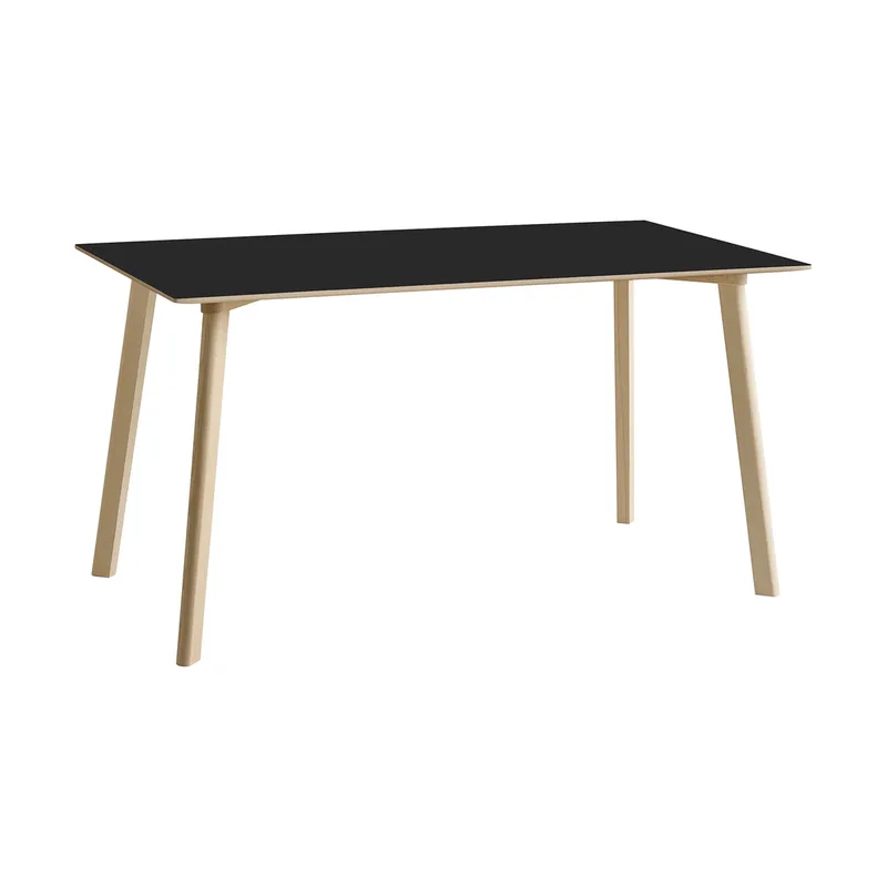 CPH210 Deux 2.0 Tisch 75x140 cm Black laminate-untreated beech by HAY – product photo