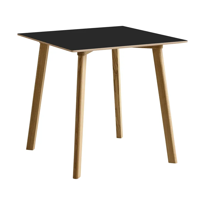 CPH210 Deux 2.0 Tisch 75x75 cm Black laminate-lacquered oak van HAY – productfoto