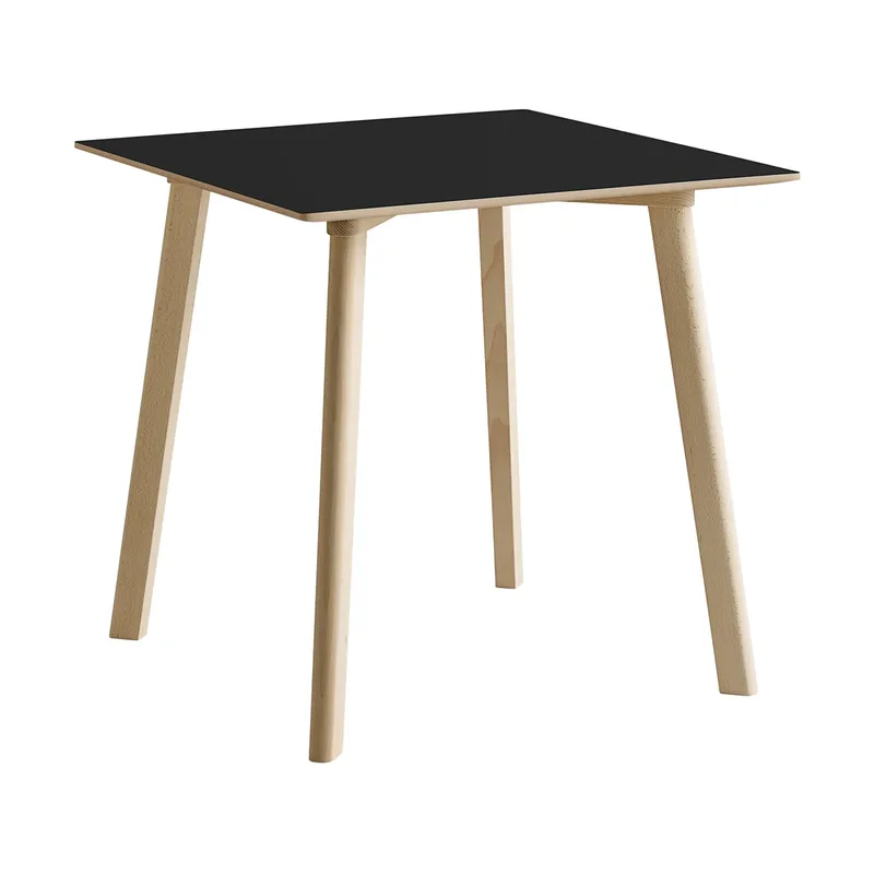 CPH210 Deux 2.0 Tisch 75x75 cm Black laminate-untreated beech by HAY – product photo