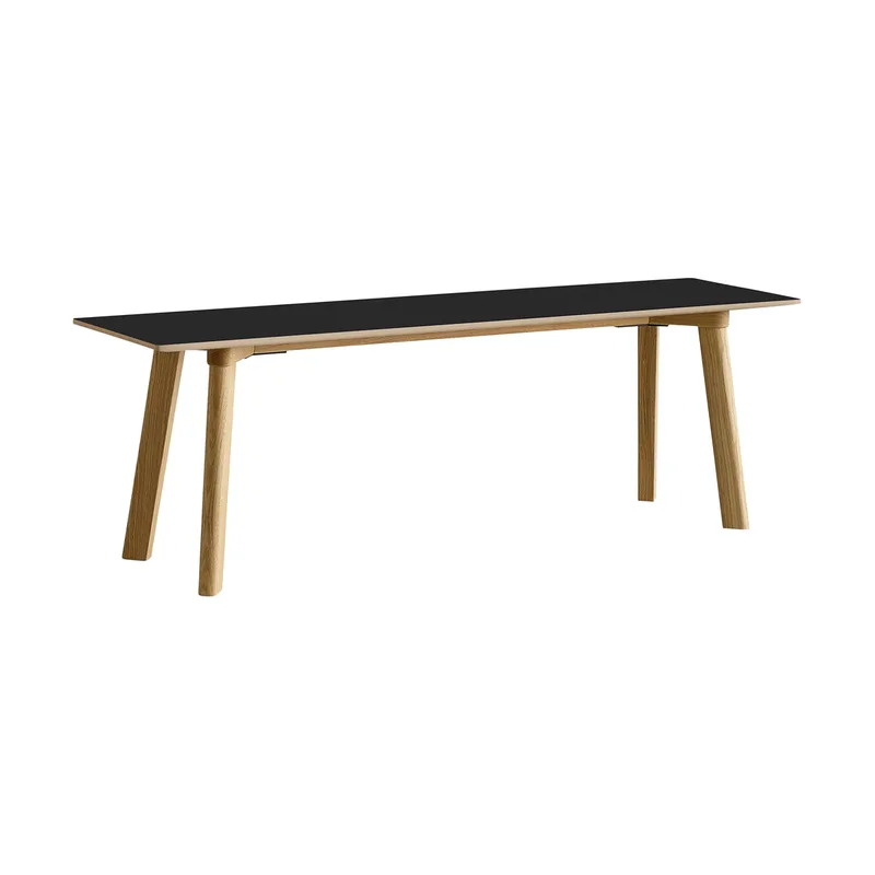 CPH215 Deux 2.0 Bank 140 cm Black laminate-lacquered oak von HAY – Produktfoto