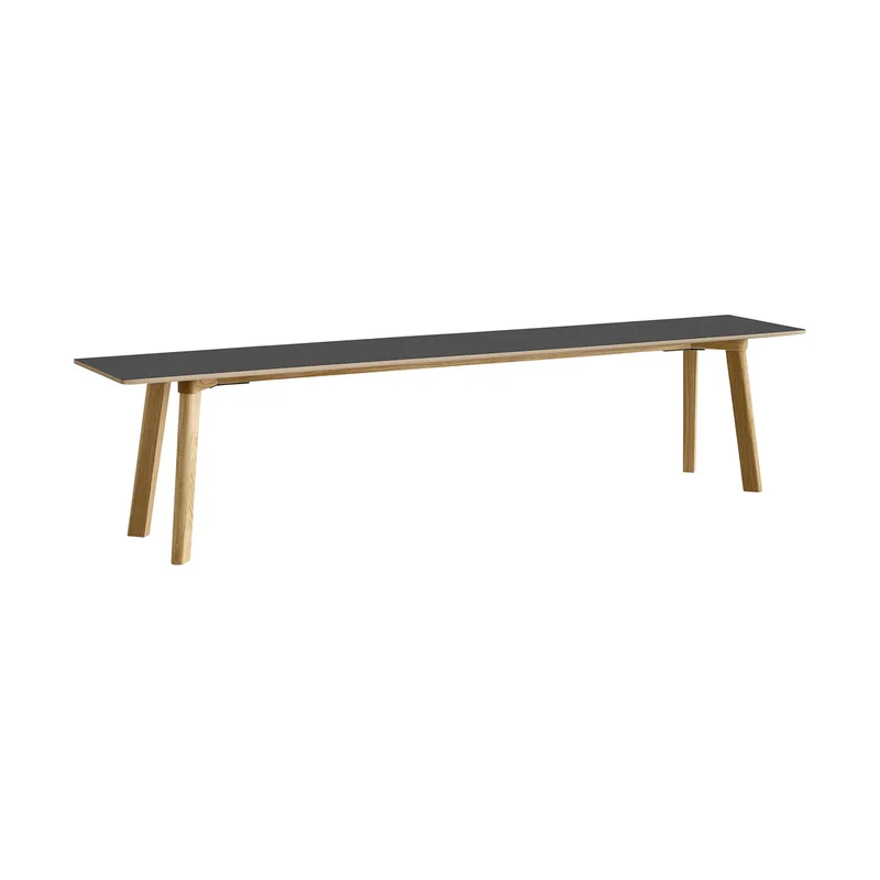 CPH215 Deux 2.0 Bank 200 cm Stone grey-lacquered oak by HAY – product photo