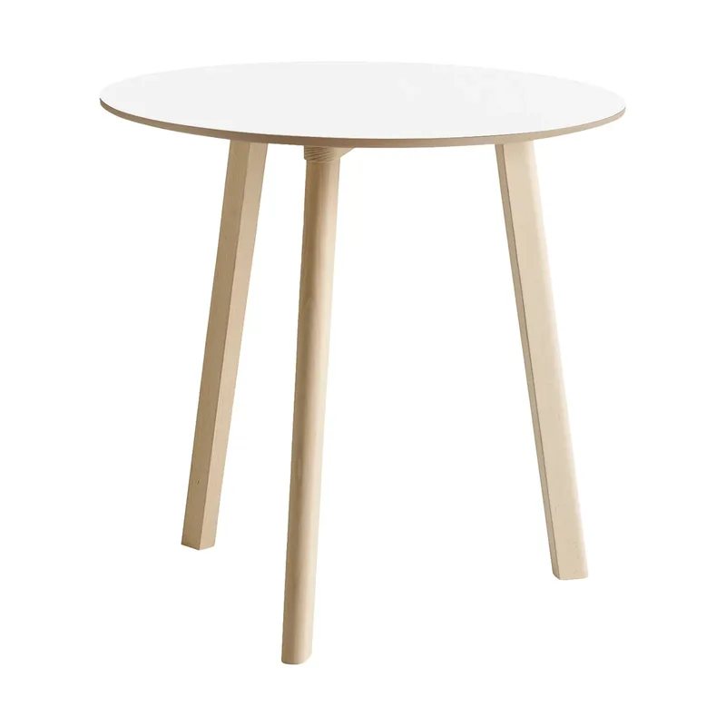 CPH220 Deux 2.0 Tisch Ø75 cm Pearl white-untreated beech fra HAY – produktbillede