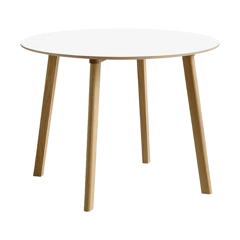 CPH220 Deux 2.0 Tisch Ø98 cm Pearl white-lacquered oak van HAY – productfoto