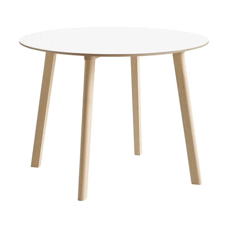 CPH220 Deux 2.0 Tisch Ø98 cm Pearl white-untreated beech by HAY – product photo