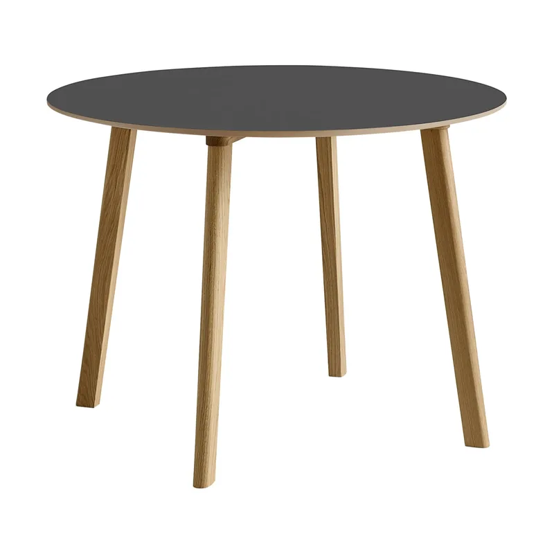CPH220 Deux 2.0 Tisch Ø98 cm Stone grey-lacquered oak by HAY – product photo