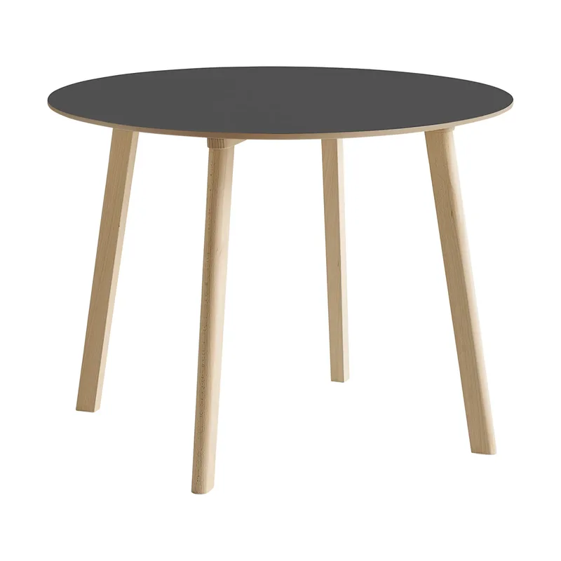 CPH220 Deux 2.0 Tisch Ø98 cm Stone grey-untreated beech by HAY – product photo