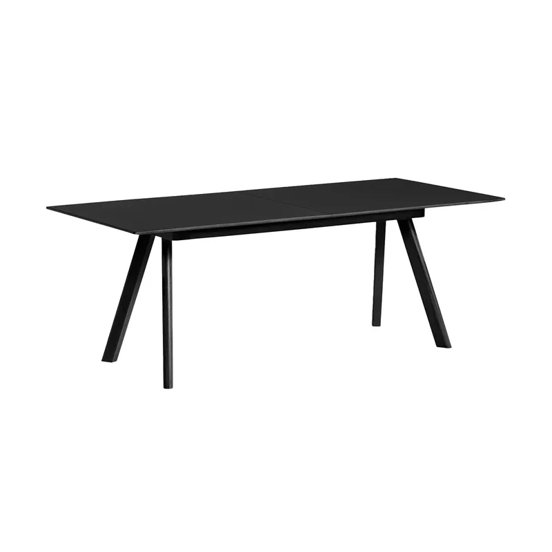 CPH30 2.0 Ausziehbarer Esstisch 80x160 cm Black linoleum-lacquered oak by HAY – product photo