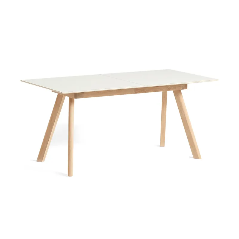 CPH30 2.0 Ausziehbarer Esstisch 80x160 cm Off white linoleum-lacq. oak by HAY – product photo
