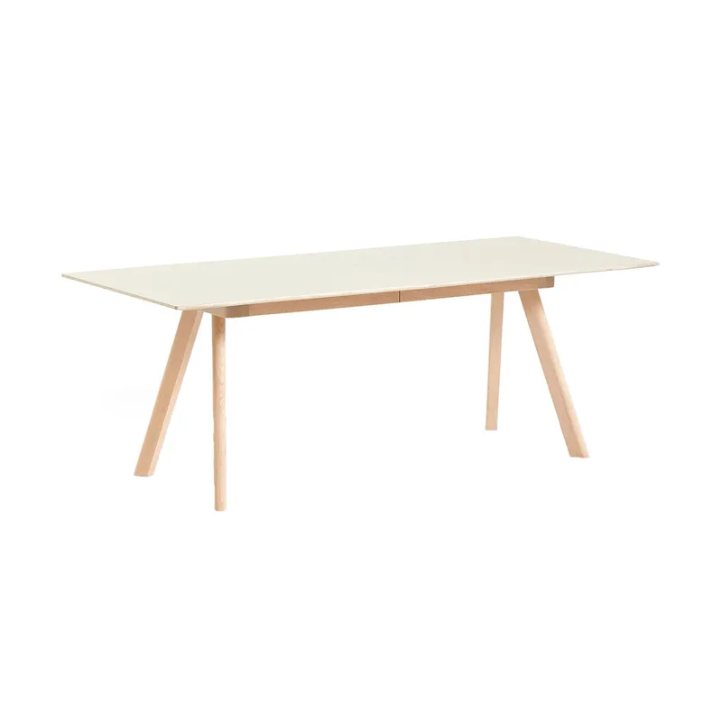 CPH30 2.0 Ausziehbarer Esstisch 90x200 cm Off white linoleum-lacq. oak by HAY – product photo