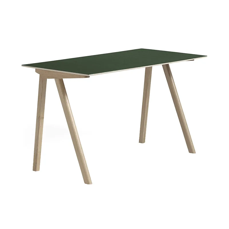 CPH90 2.0 Schreibtisch 65x130 cm Green linoleum-lacquered oak de HAY – photo du produit