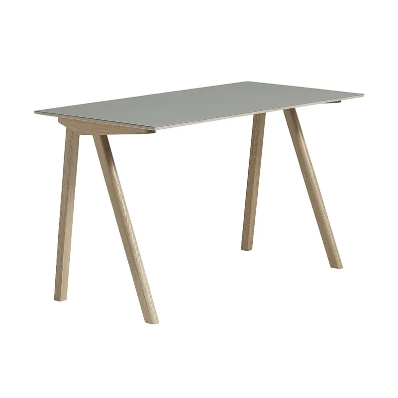 CPH90 2.0 Schreibtisch 65x130 cm Grey linoleum-lacquered oak de HAY – photo du produit