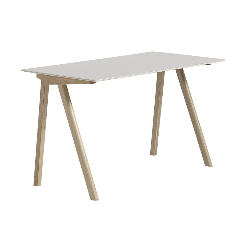 CPH90 2.0 Schreibtisch 65x130 cm Off white linoleum-lacq. oak van HAY – productfoto