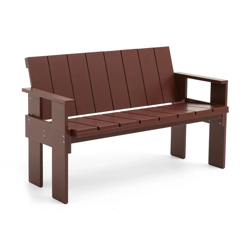 Crate Dining Bench Bank Kiefernholz lackiert Iron red de HAY – photo du produit