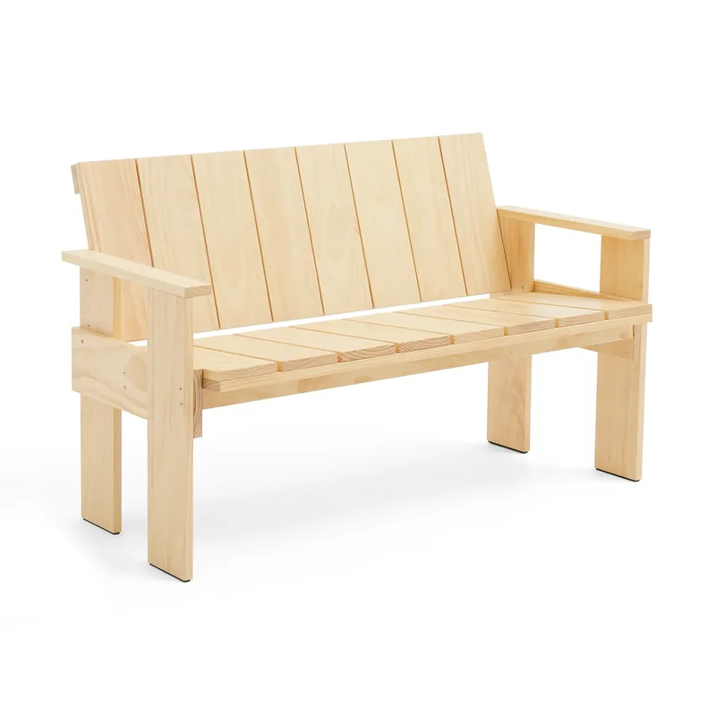 Crate Dining Bench Bank Kiefernholz lackiert Klar fra HAY – produktbillede