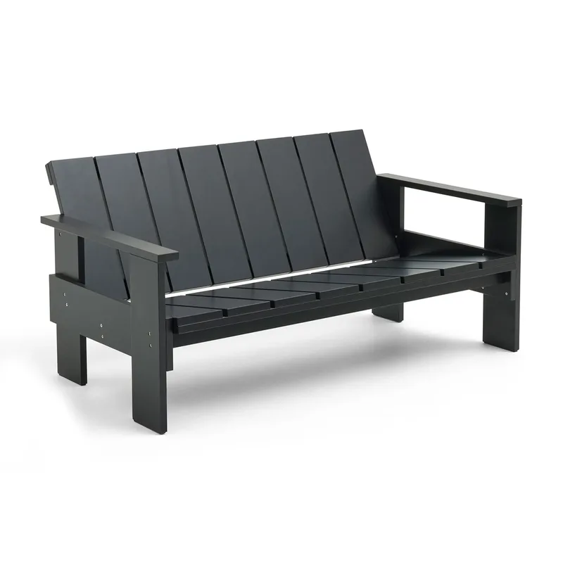 Crate Lounge Sofa Kiefernholz lackiert Black by HAY – product photo