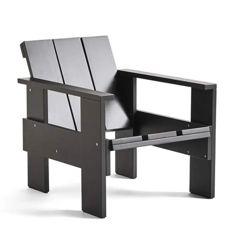 Crate Lounge-Stuhl Kiefernholz lackiert Black van HAY – productfoto