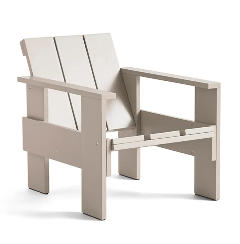 Crate Lounge-Stuhl Kiefernholz lackiert London fog by HAY – product photo