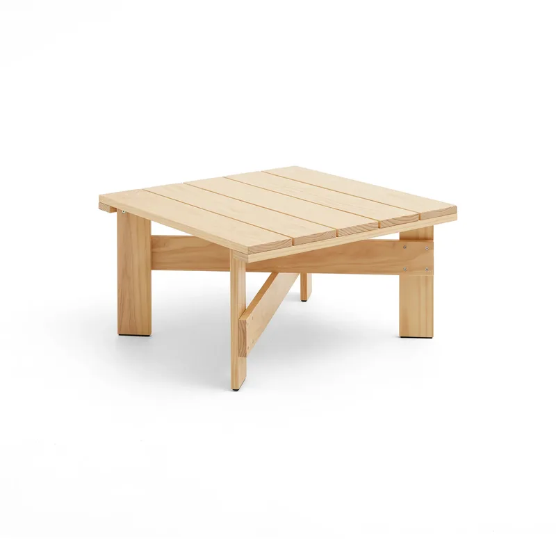 Crate Low table Tisch 75,5x75,5 cm Kiefernholz lackiert Klar by HAY – product photo