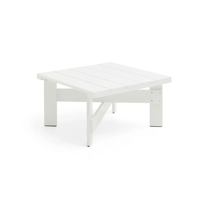 Crate Low table Tisch 75,5x75,5 cm Kiefernholz lackiert White by HAY – product photo