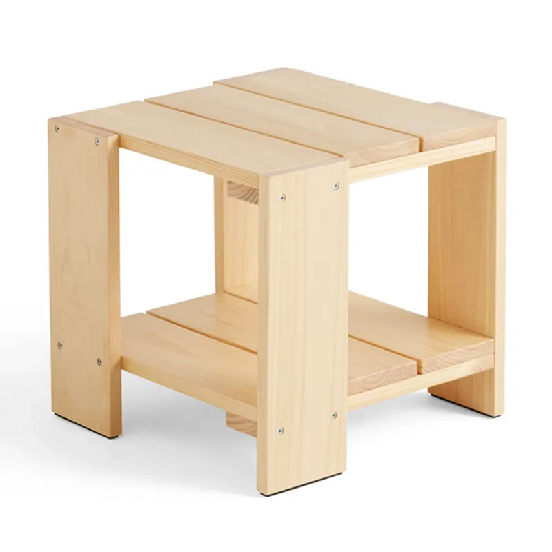 Crate Side Table Tisch 49,5x49,5x45 cm Kiefernholz lackiert Water-based lacquered pinewood de HAY – photo du produit