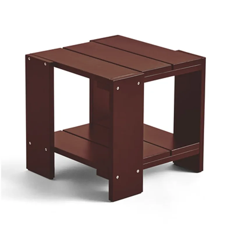 Crate Side Table Tisch 49,5x49,5x45 cm Kiefernholz lackiert Iron red by HAY – product photo
