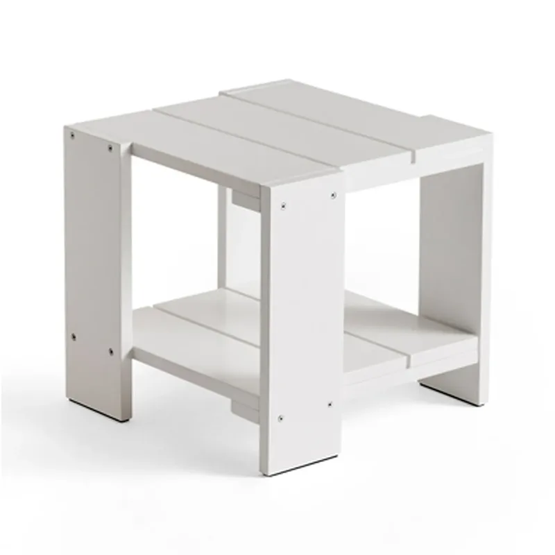 Crate Side Table Tisch 49,5x49,5x45 cm Kiefernholz lackiert White by HAY – product photo