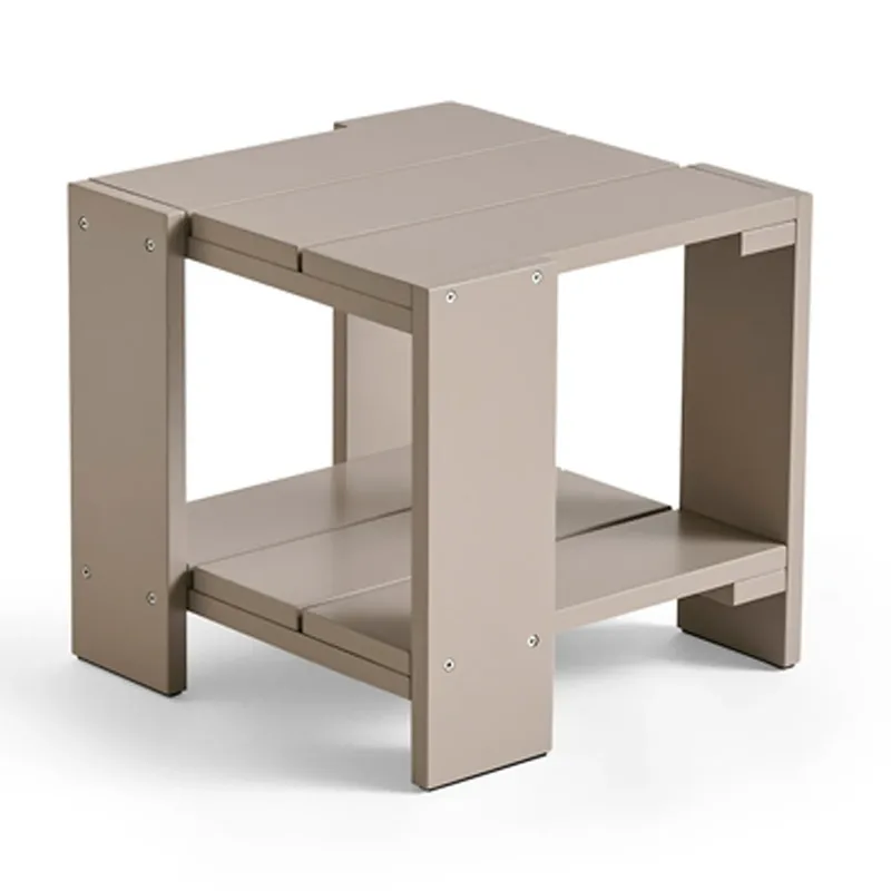 Crate Side Table Tisch 49,5x49,5x45 cm Kiefernholz lackiert London fog by HAY – product photo