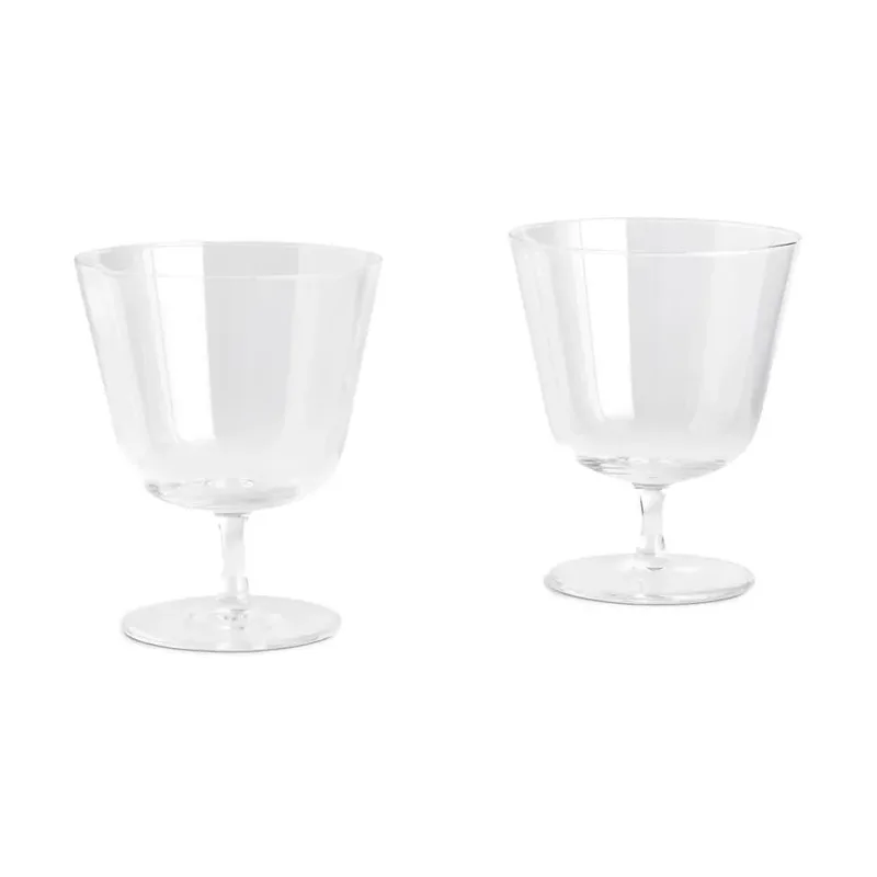 Curve Stem Trinkglas 2er-Pack Clear fra HAY – produktbillede