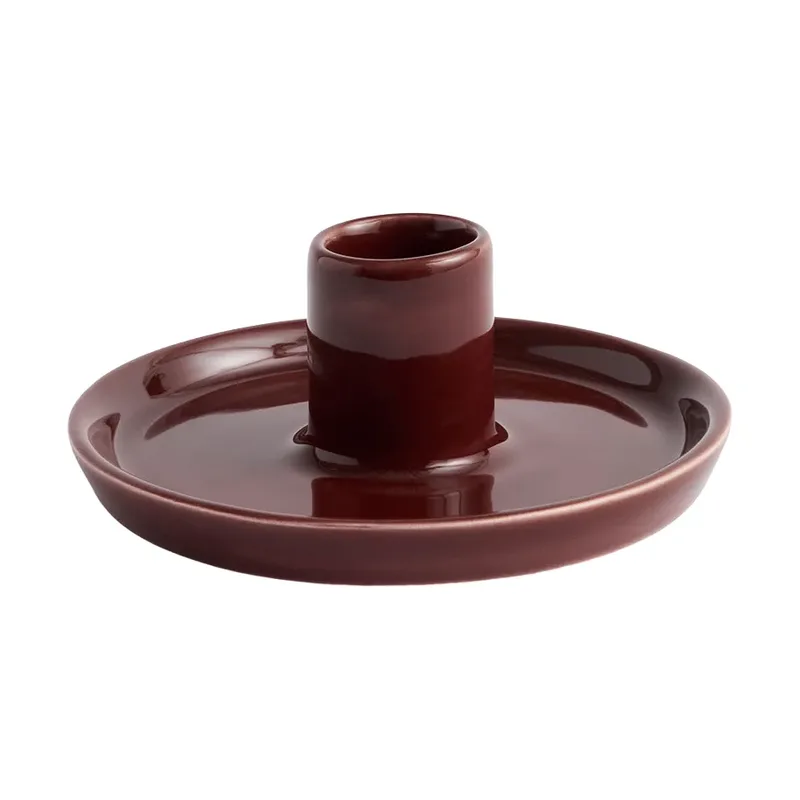 Disc Kerzenhalter Chestnut brown, small, Ø10x4,8 cm van HAY – productfoto