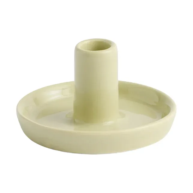 Disc Kerzenhalter Soft pistachio, Ø7x4 cm by HAY – product photo