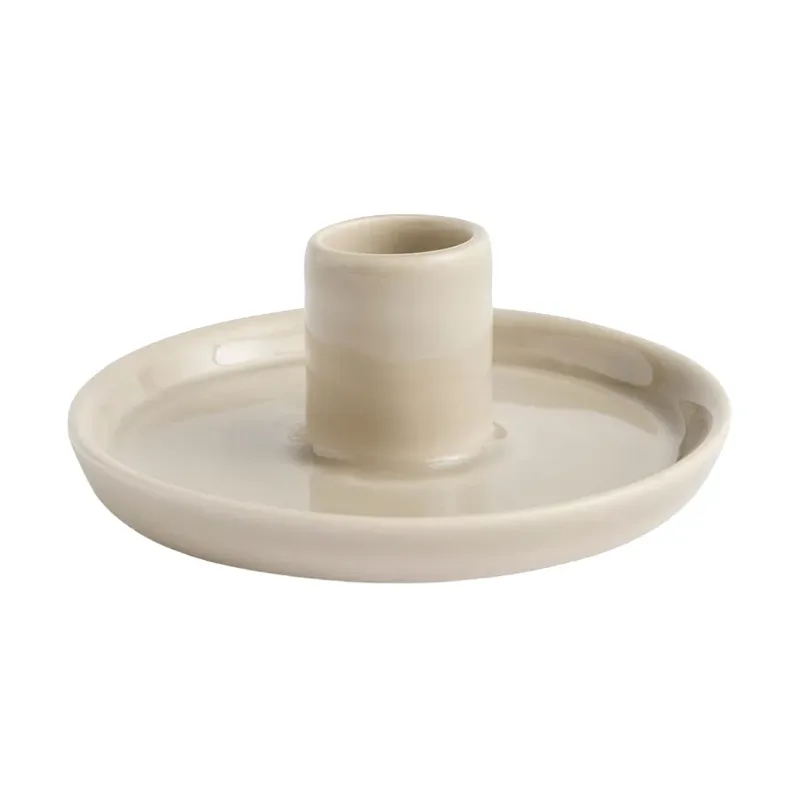 Disc Kerzenhalter Warm grey, small, Ø10x4,8 cm by HAY – product photo