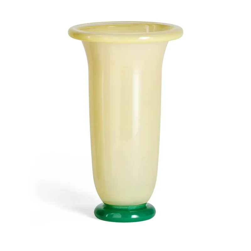 Empire Vase Large Sand-lemon rim-green base de HAY – photo du produit