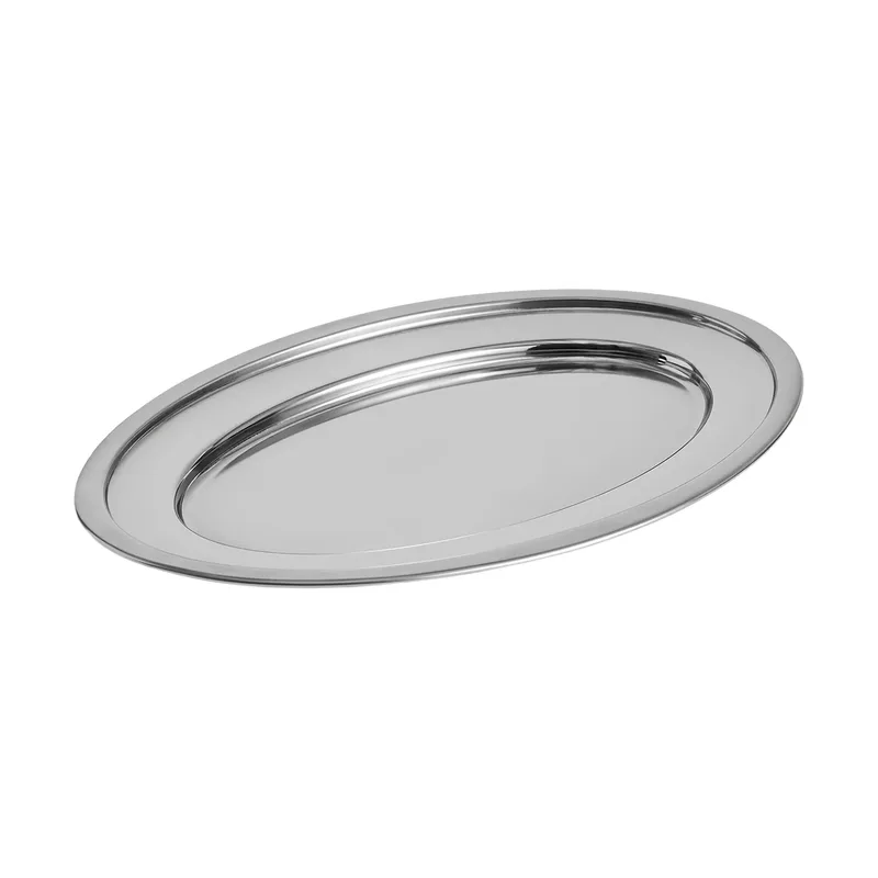 Essential Steel Servierplatte Edelstahl, oval, Large by HAY – product photo