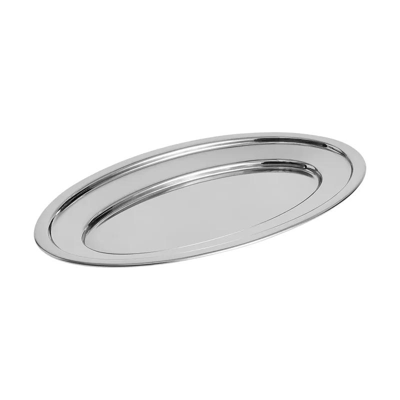 Essential Steel Servierplatte Edelstahl, oval, Medium by HAY – product photo