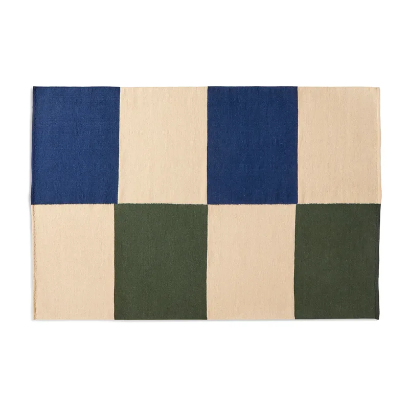 Ethan Cook Flat Works Teppich 200 x 300 cm Peach Grün Check von HAY – Produktfoto