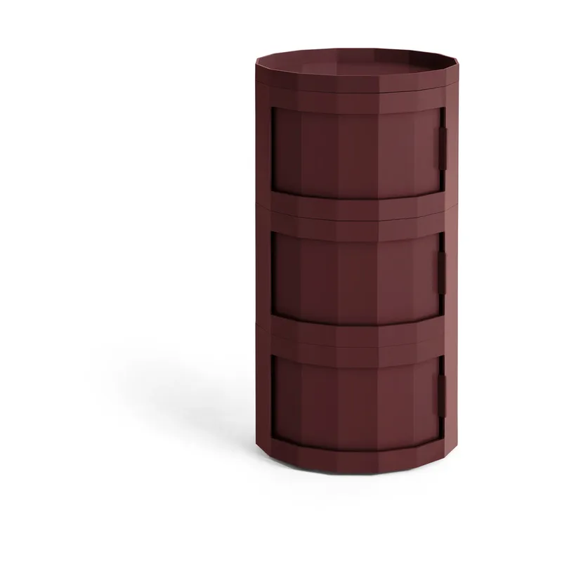 Facet Cabinet 30 Beistelltisch Burgundy by HAY – product photo