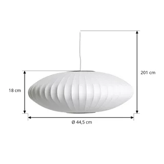 Hanglamp Nelson Saucer Bubble S, Ø 44,5 cm by HAY in White – product photo 4 of 5