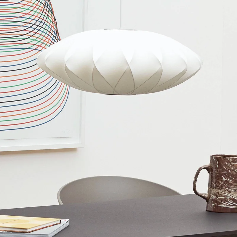 hanglamp Nelson Saucer Crisscross Bubble, Ø 44,5 cm von HAY in Weiß – Produktfoto 3 von 4
