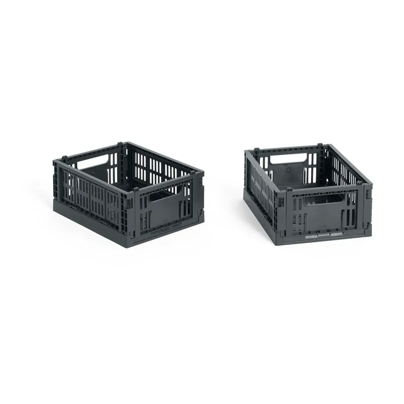 HAY Colour Crate Mini 2er-Pack 13x17 cm Charcoal by HAY – product photo