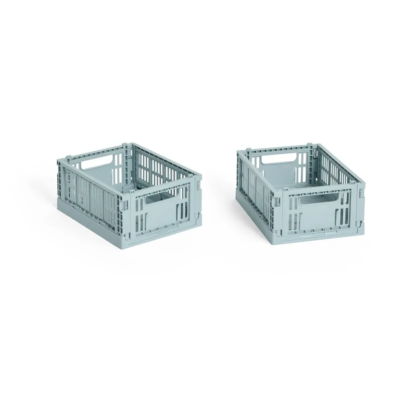 HAY Colour Crate Mini 2er-Pack 13x17 cm Dusty blue by HAY – product photo