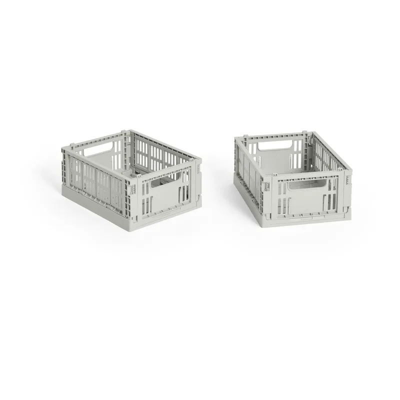 HAY Colour Crate Mini 2er-Pack 13x17 cm Grey de HAY – photo du produit
