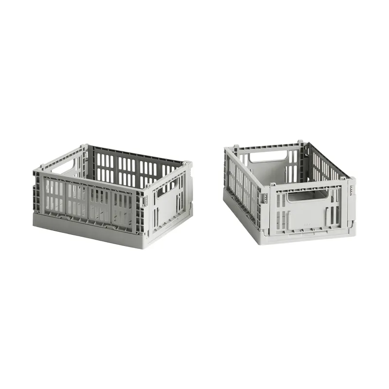 HAY Colour Crate Mini 2er-Pack 13x17 cm Light grey by HAY – product photo