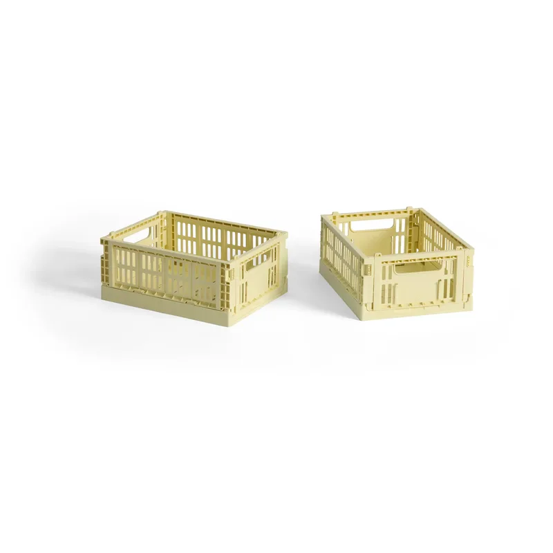 HAY Colour Crate Mini 2er-Pack 13x17 cm Light yellow by HAY – product photo