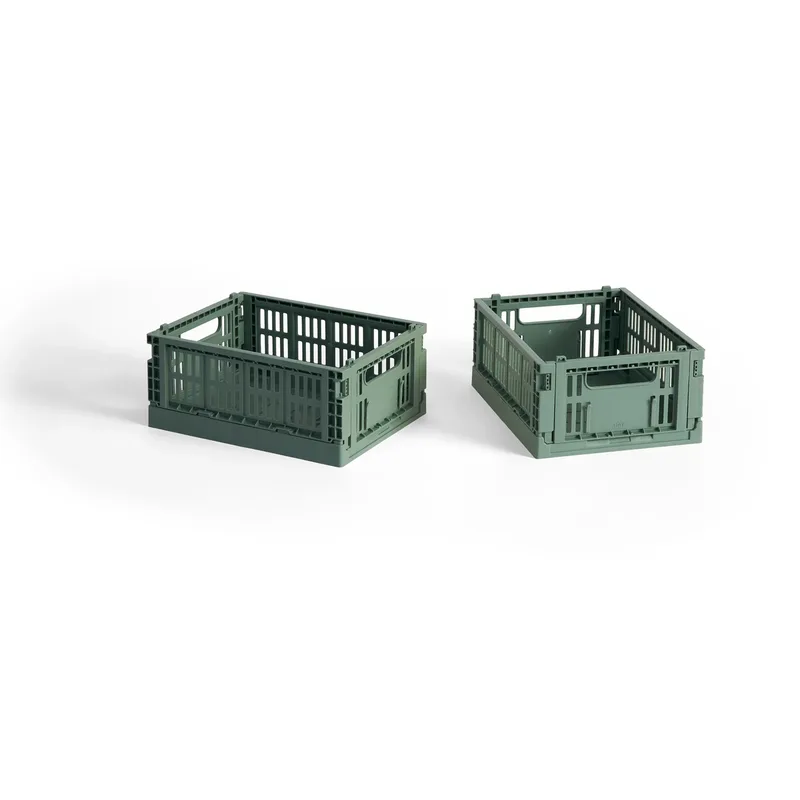 HAY Colour Crate Mini 2er-Pack 13x17 cm Sage green från HAY – produktbild