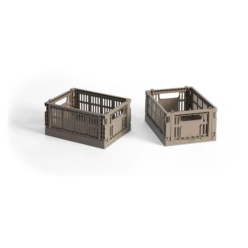 HAY Colour Crate Mini 2er-Pack 13x17 cm Warm grey by HAY – product photo
