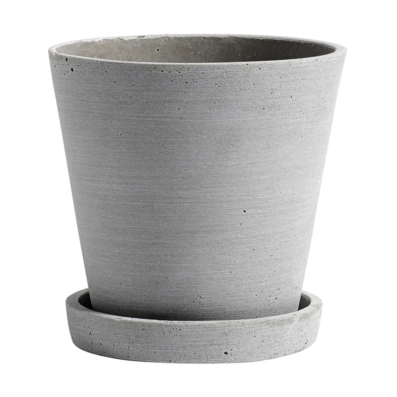 HAY Flowerpot with saucer Blumentopf M Ø14 cm Grau by HAY – product photo
