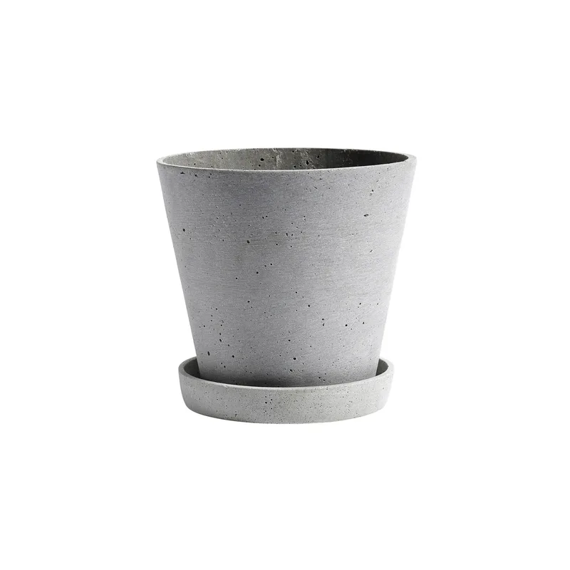 HAY Flowerpot with saucer Blumentopf XL Ø21.5 cm Grau by HAY – product photo