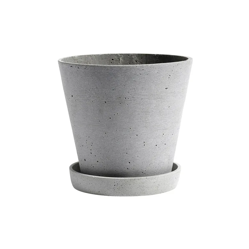HAY Flowerpot with saucer Blumentopf XXL Ø26 cm Grau by HAY – product photo